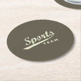 Generic Sports Team Underlägg Papper Rund