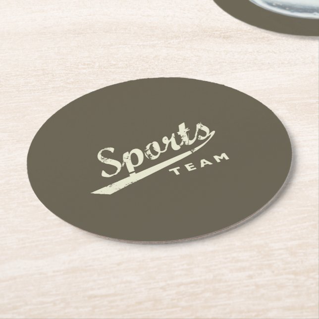 Generic Sports Team Underlägg Papper Rund (Vinklad)