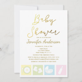 Generic Unisex Boy eller Girl Baby Shower Inbjudningar