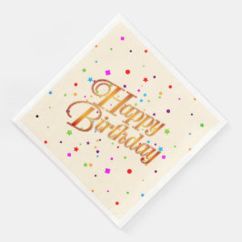 Generic Unisex Grattis på födelsedagen Pappersservett