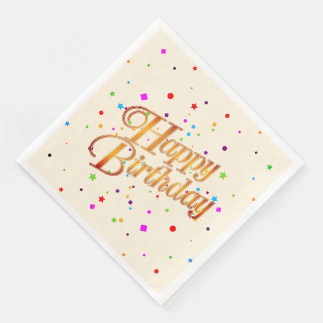 Generic Unisex Grattis på födelsedagen Pappersservett (Hörn)