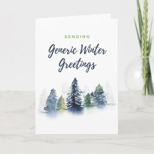 Generic Winter Hälsning-Helgdag-kort icke-religiös Kort