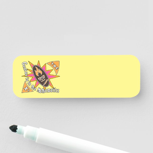 Generiet finns i matematiken namnbricka (På plats)