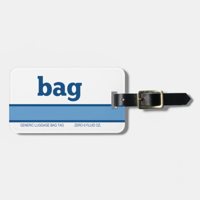 Generisk bagageväska bagagebricka (Horisontell Framsida)