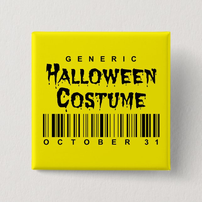 Generisk Halloween för Barcode dräkt Knapp (Framsida)