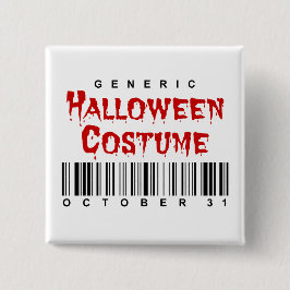 Generisk Halloween-kostym med streckkod Knapp