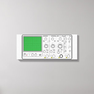 Generisk Oscilloscope-spänningstest för frontpa Canvastryck