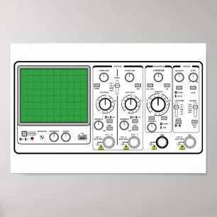Generisk Oscilloscope-spänningstest för frontpane Poster