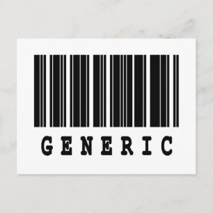 generisk streckkodskonstruktion vykort