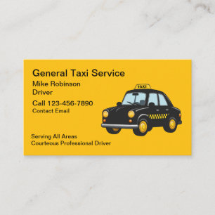 Generiska Enkla Taxiförare Affärskort Visitkort