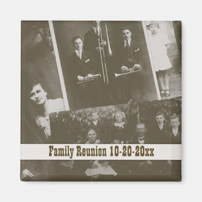 Generiska foton i Antique Family Reunion Magnet (Framsidan)