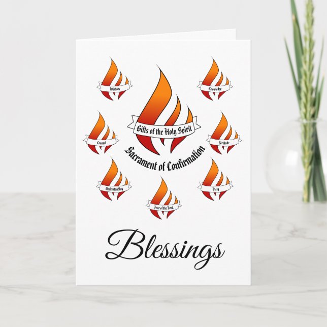 Generiska gåvor av Heliga Spirit-bekräftelse Kort (Framsida)