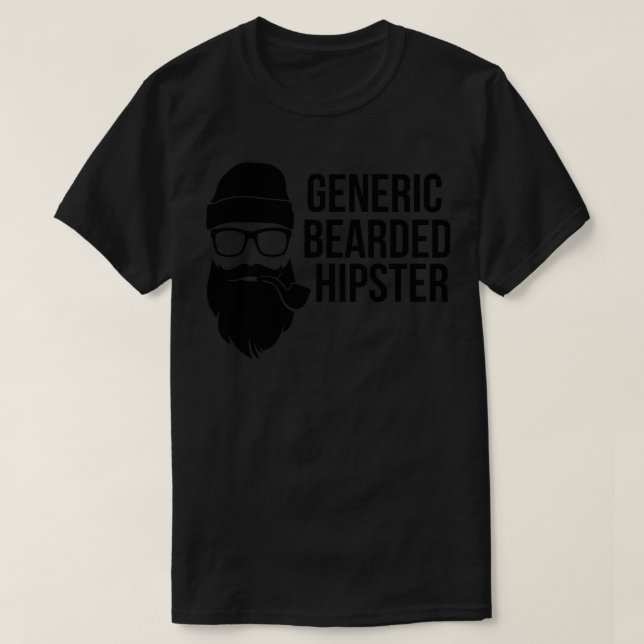 Generiskt böjt Hipster-skäggsmönster 1 T Shirt (Design framsida)