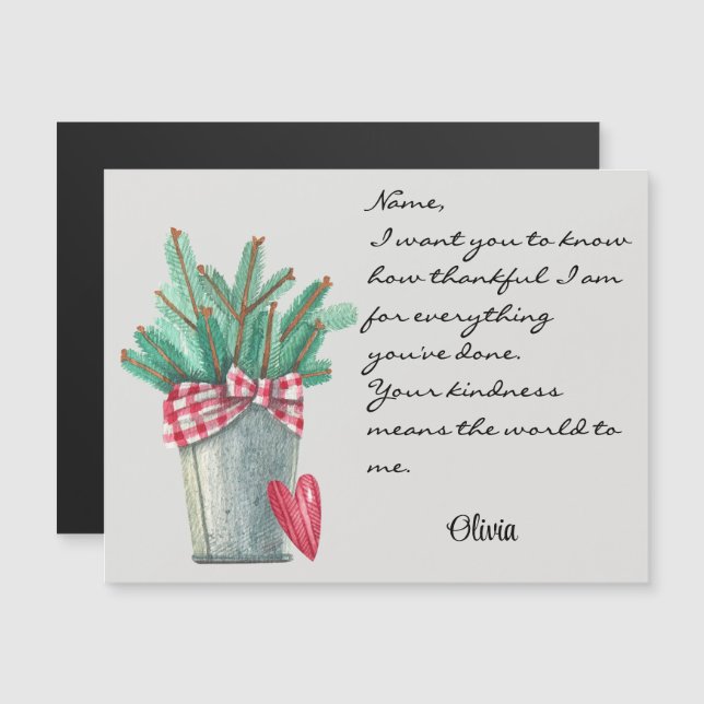 Generiskt magnetkort för Vinter-jul-Helgdag (Fram/baksida)