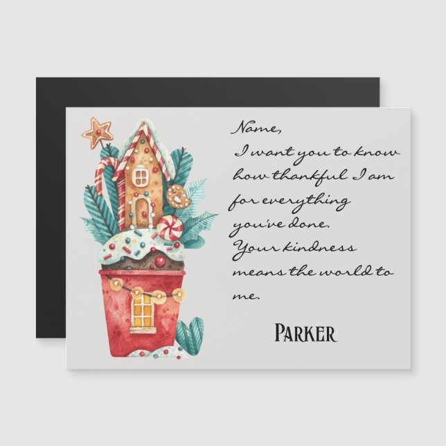 Generiskt magnetkort för Vinter-jul-Helgdag (Fram/baksida)