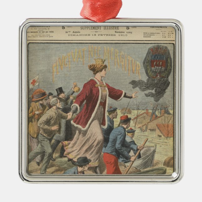 Generositet av staden av Paris och frankriken Julgransprydnad Metall (Framsidan)