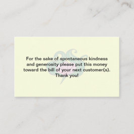 Generositetkort med tecknadblomman visitkort