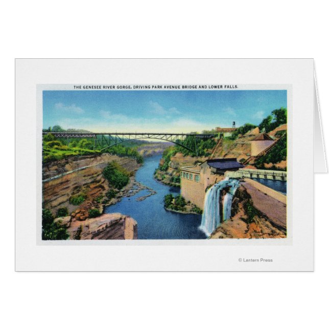 Genesee River Gorge, Park Avenue Bridge Hälsningskort (Framsidan Horizontal)