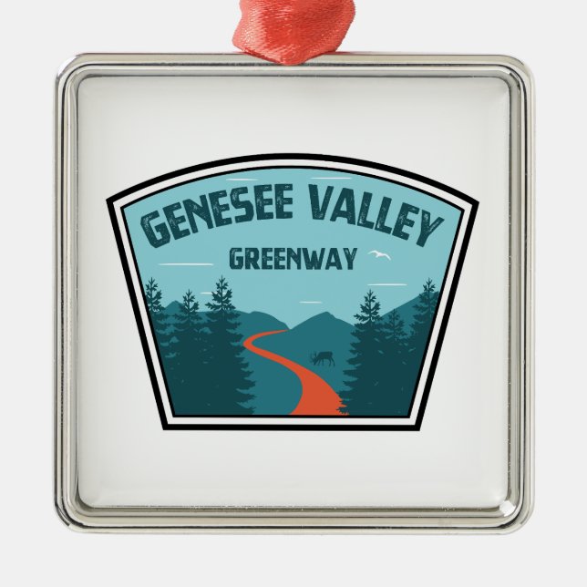 Genesee Valley Greenway New York Julgransprydnad Metall (Framsidan)