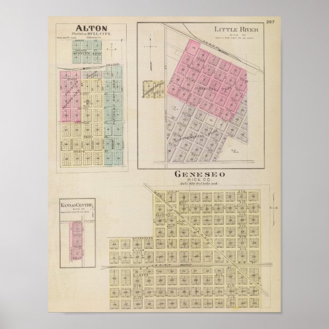 Geneseo, Alton, Little River, Kansas Poster (Framsidan)