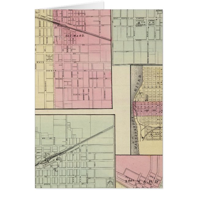 Geneseo, Kewanee, Cambridge, Fulton och Morrison Hälsningskort (Framsidan)