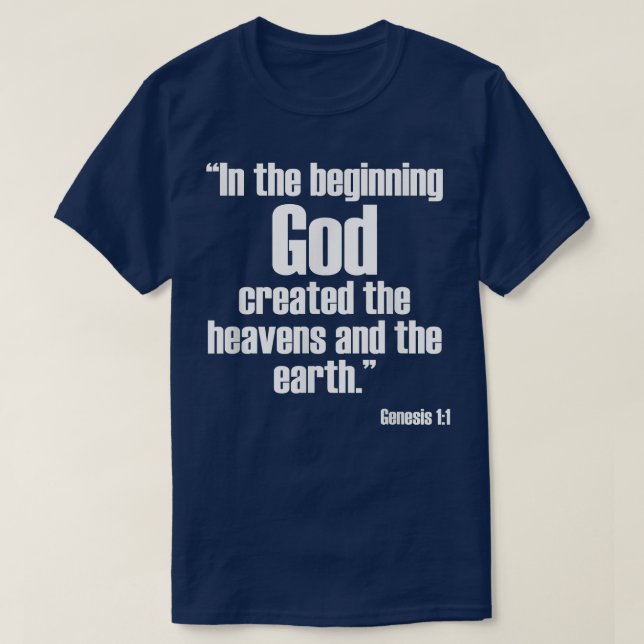 Genesis 11 Bible Verse Religiösa Christian T Shirt (Design framsida)