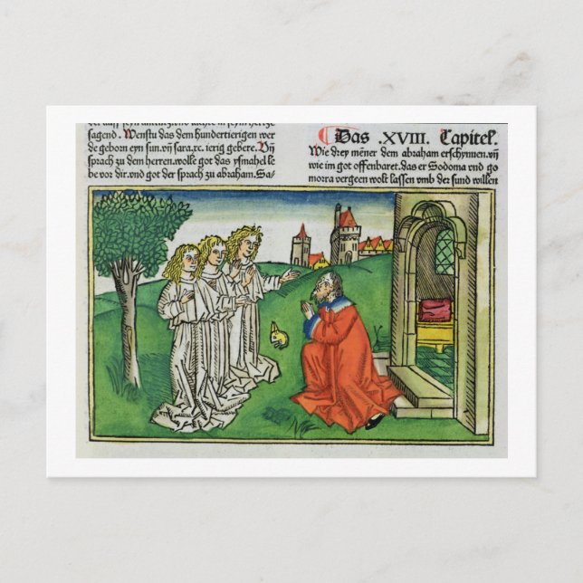 Genesis 18 2 Abraham och de tre Änglar, från Vykort (Framsida)