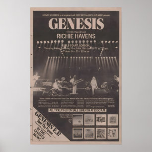 GENESIS - 1977 Affisch org NME - Genesis in Concer