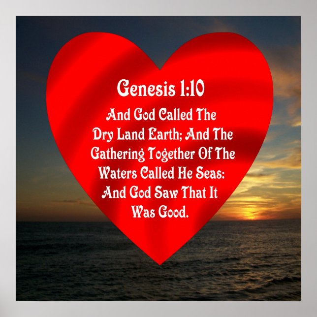 Genesis 1 10 Seas - POSTER UTSKRIFT (Framsidan)