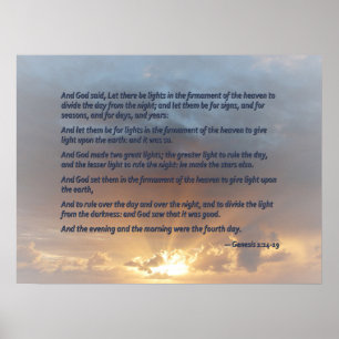 Genesis 1:14-19 ... Låt det bli ljus Poster