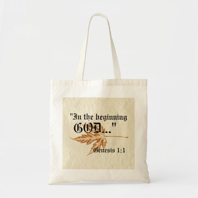 Genesis 1:1-blogg tygkasse (Framsidan)