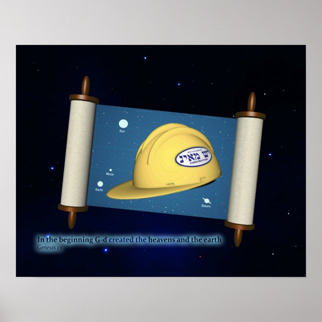 Genesis 1:1 - Construction Poster (Framsidan)