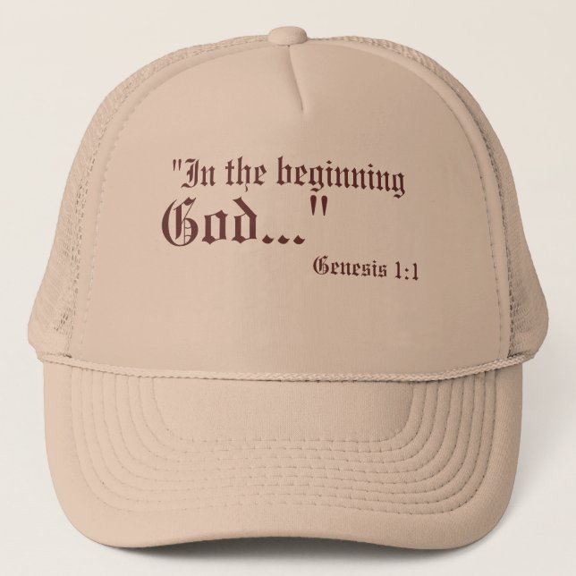 Genesis 1:1 Hat Truckerkeps (Framsida)
