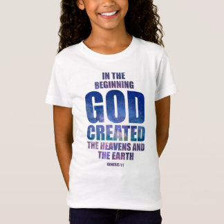Genesis 1:1 i den inledande GOD-Skapat universell T Shirt