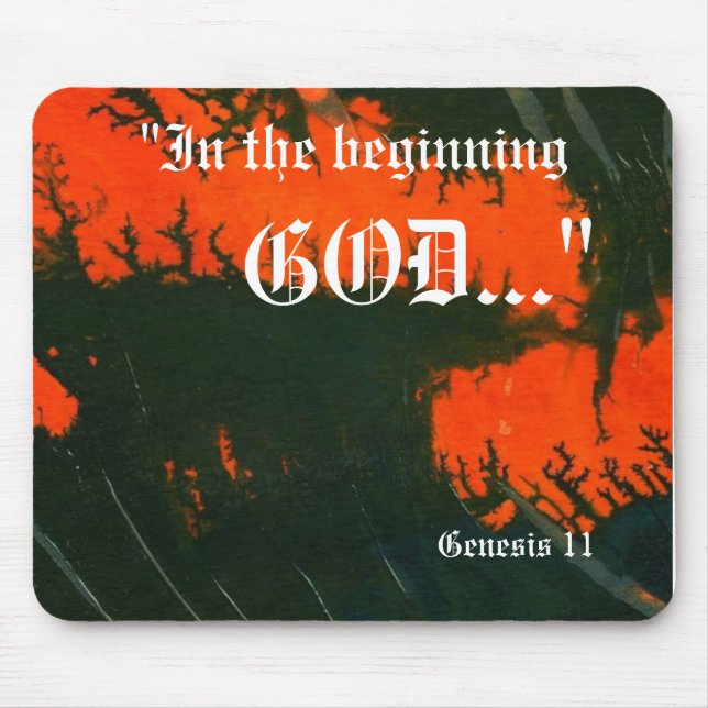 "Genesis 1:1", Löv-naturutskrift Musmatta (Framsidan)