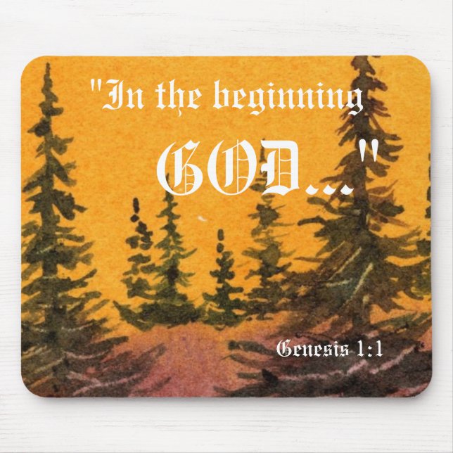 Genesis 1:1 Mousepad Musmatta (Framsidan)