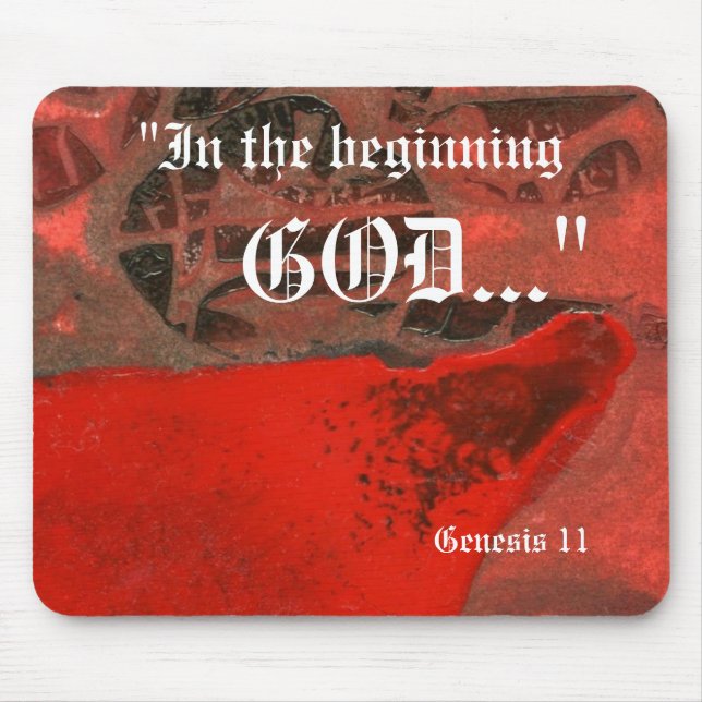 Genesis 1:1 Mousepad Musmatta (Framsidan)