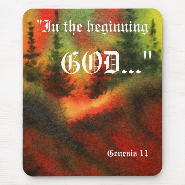 Genesis 1:1 Mousepad Musmatta (Framsidan)