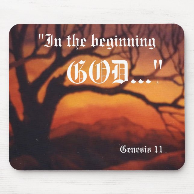 Genesis 1:1 Mousepad Musmatta (Framsidan)