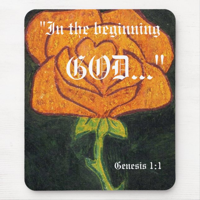 Genesis 1:1 Mousepad Musmatta (Framsidan)