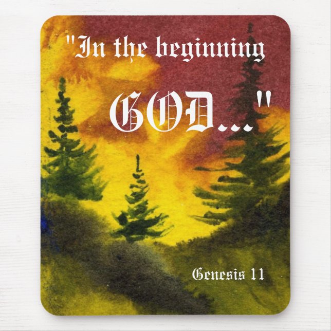 Genesis 1:1 Mousepad Musmatta (Framsidan)