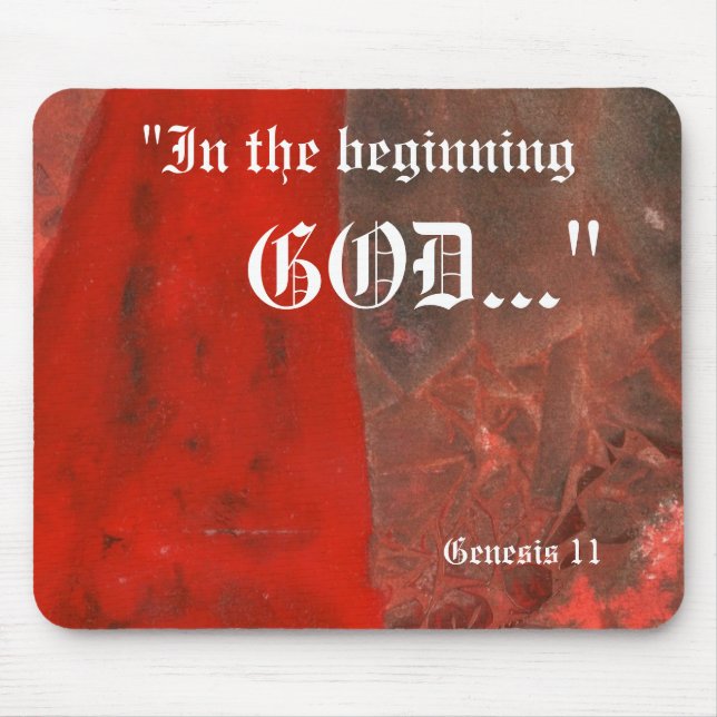Genesis 1:1 Mousepad Musmatta (Framsidan)