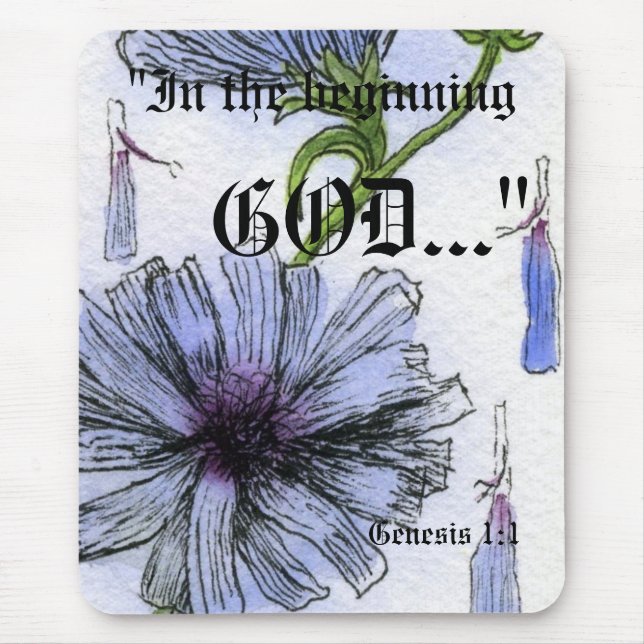 Genesis 1:1 Mousepad Musmatta (Framsidan)