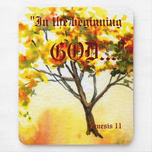 Genesis 1:1 Mousepad Musmatta (Framsidan)