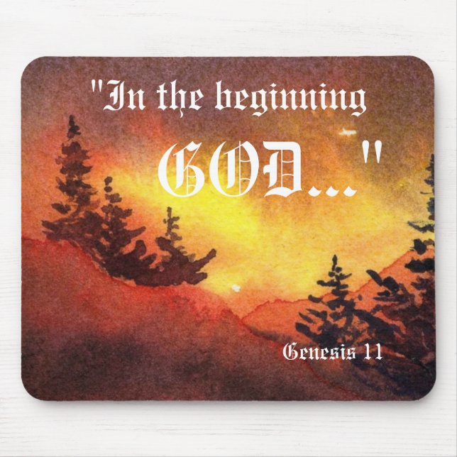 Genesis 1:1 Mousepad Musmatta (Framsidan)
