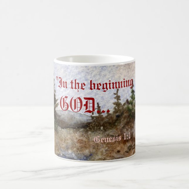 Genesis 1:1 Mugg (Center)