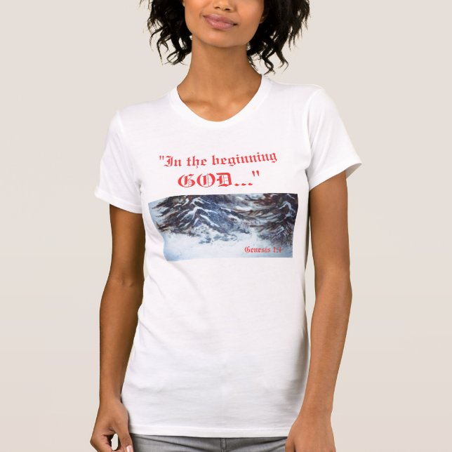 Genesis 1:1-skjorta t-shirt (Framsida)