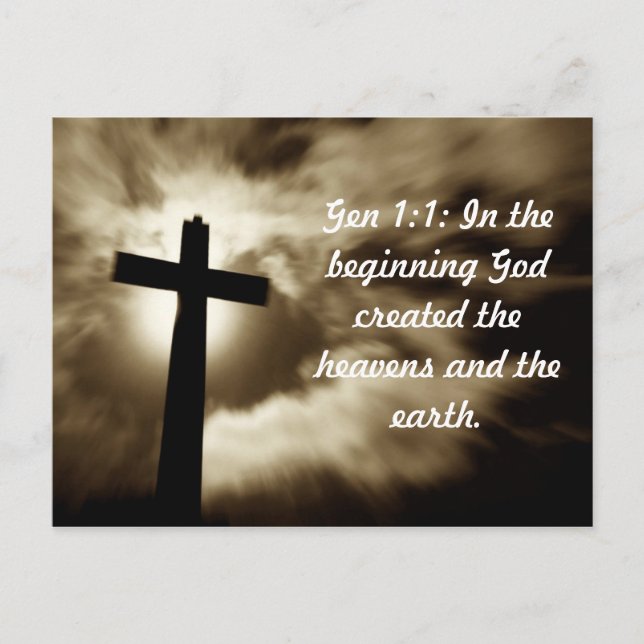 Genesis 1;1 vykort (Framsida)