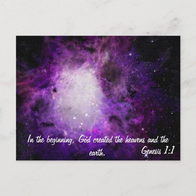 Genesis 1:1 vykort (Framsida)