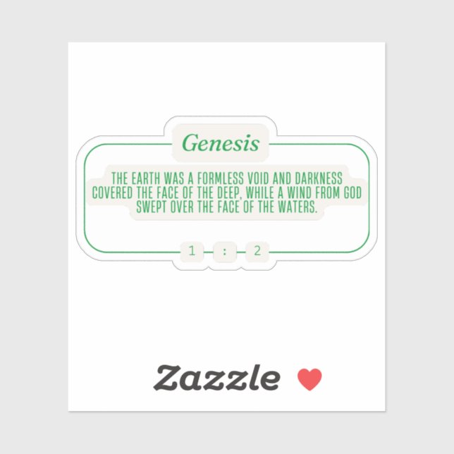 Genesis 1:2 klistermärken (Ark)